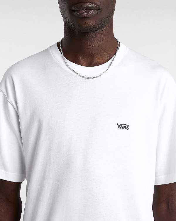 White Men Vans Left Chest Logo T Shirts NZ | VN3701462