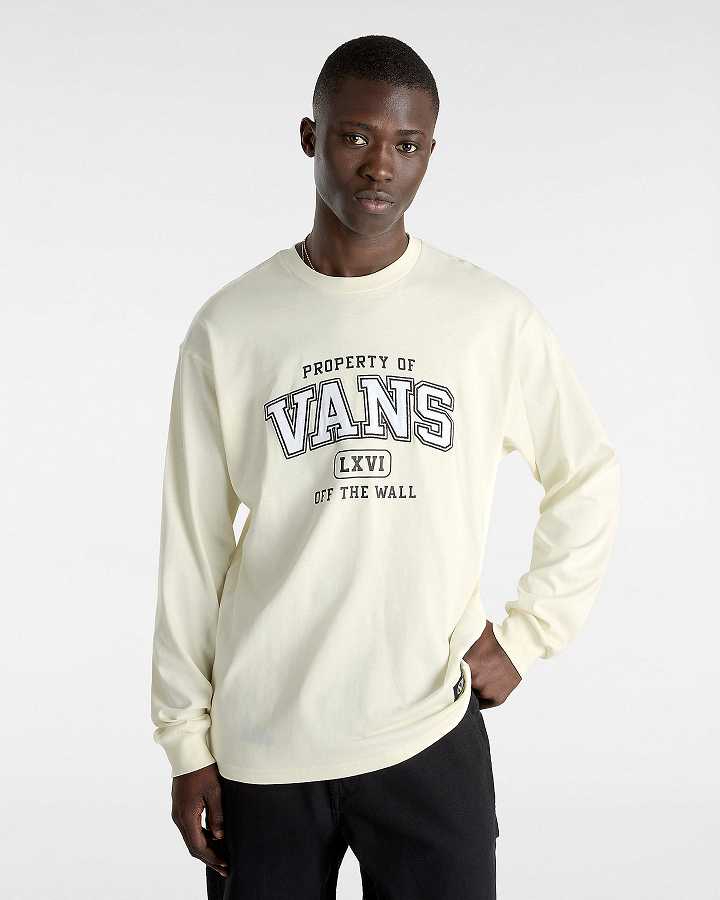 White Men Vans Property Of Long Sleeve T Shirts NZ | VN2756908