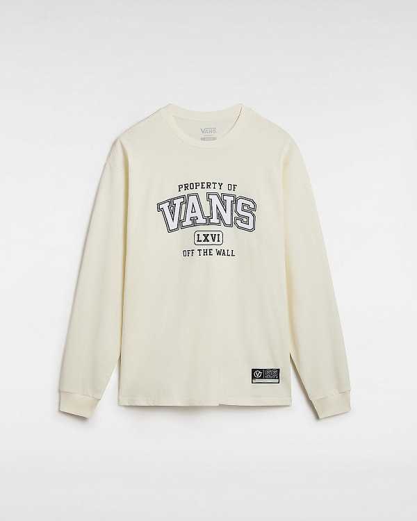 White Men Vans Property Of Long Sleeve T Shirts NZ | VN2756908