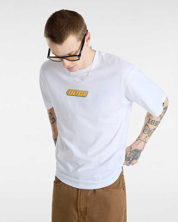 White Men Vans Retro V T Shirts NZ | VN2648307