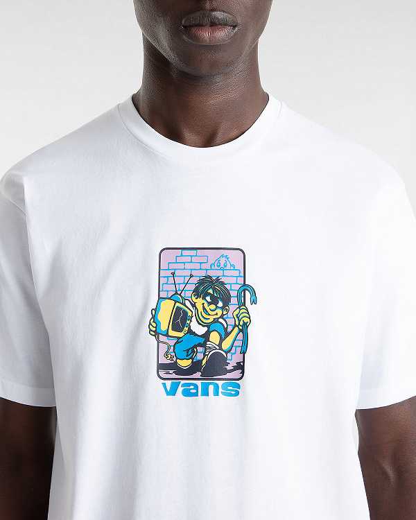 White Men Vans Robbie T Shirts NZ | VN7581306