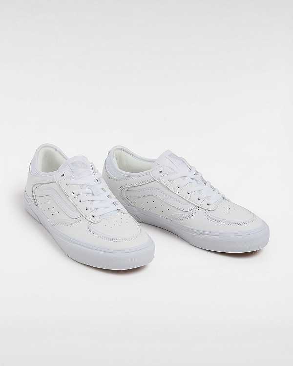 White Men Vans Rowley Leather Skate Shoes NZ | VN2108493