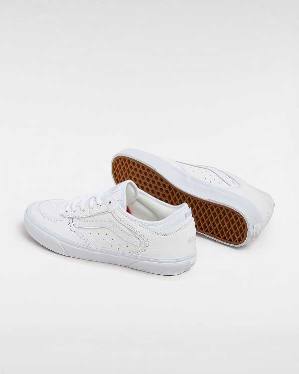 White Men Vans Rowley Leather Skate Shoes NZ | VN2108493