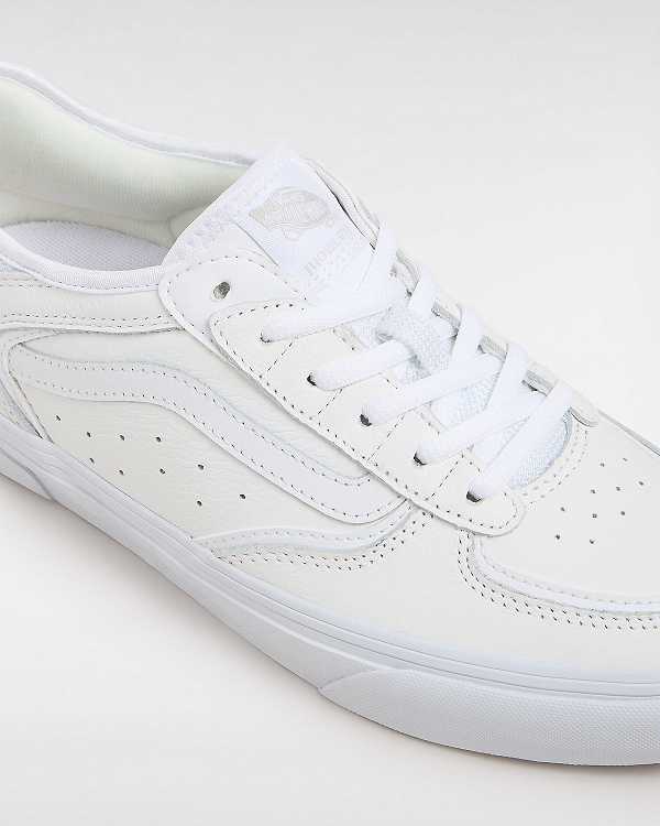 White Men Vans Rowley Leather Skate Shoes NZ | VN2108493