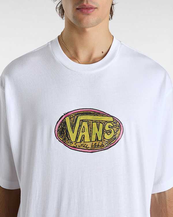 White Men Vans Scribblex T Shirts NZ | VN3687920