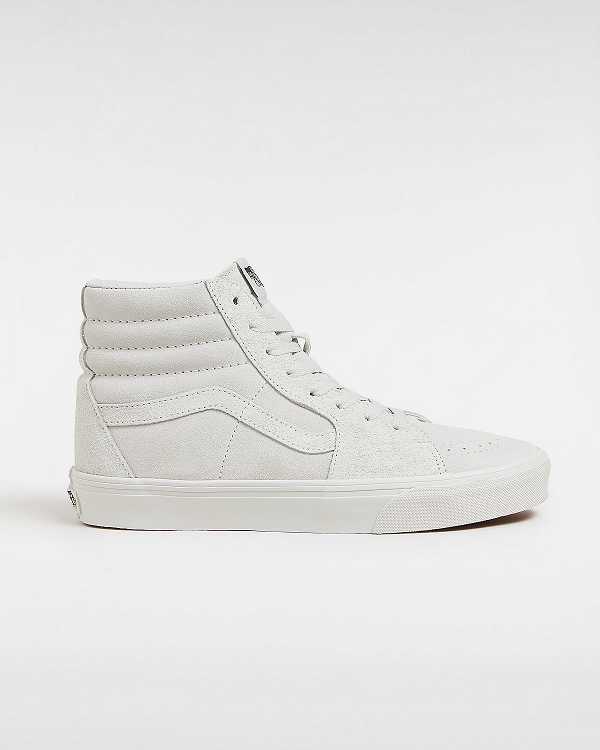 White Men Vans Sk8-Hi Suede Mix Skate Shoes NZ | VN5617380