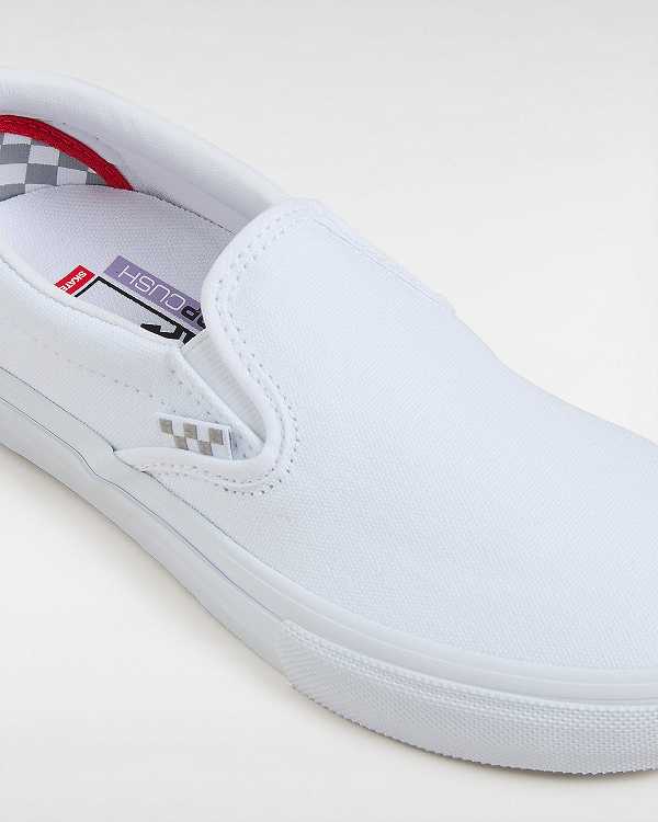 White Men Vans Skate Slip On Shoes NZ | VN0217863