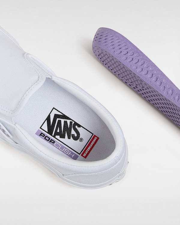 White Men Vans Skate Slip On Shoes NZ | VN0217863