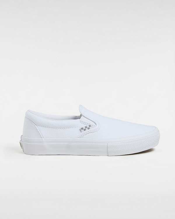 White Men Vans Skate Slip On Shoes NZ | VN0217863