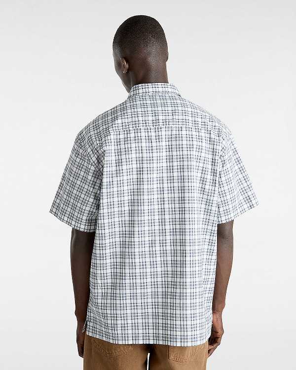 White Men Vans Wilshire Mini Plaid Shirts NZ | VN1087634