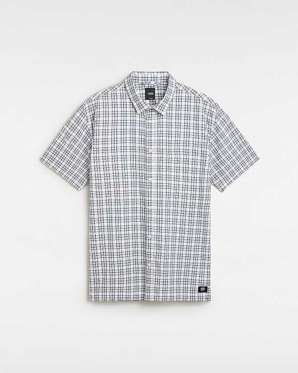 White Men Vans Wilshire Mini Plaid Shirts NZ | VN1087634