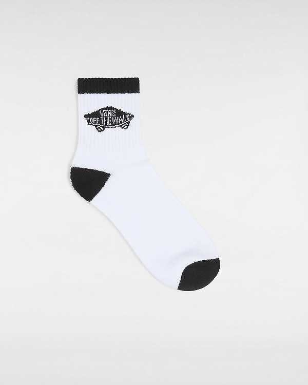 White Unisex Vans Art Half Crew (1 Pair) Socks NZ | VN2631749