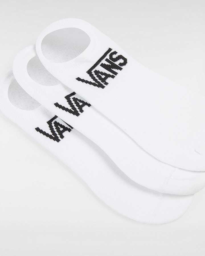 White Unisex Vans Classic Kick (3 Pairs) Socks NZ | VN3021495