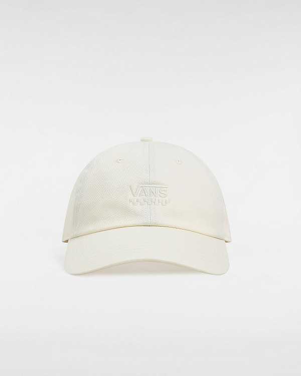 White Unisex Vans Court Side Curved Bill Jockey Hats NZ | VN8361925