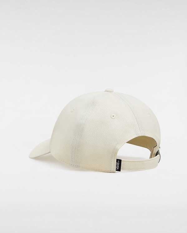 White Unisex Vans Court Side Curved Bill Jockey Hats NZ | VN8361925