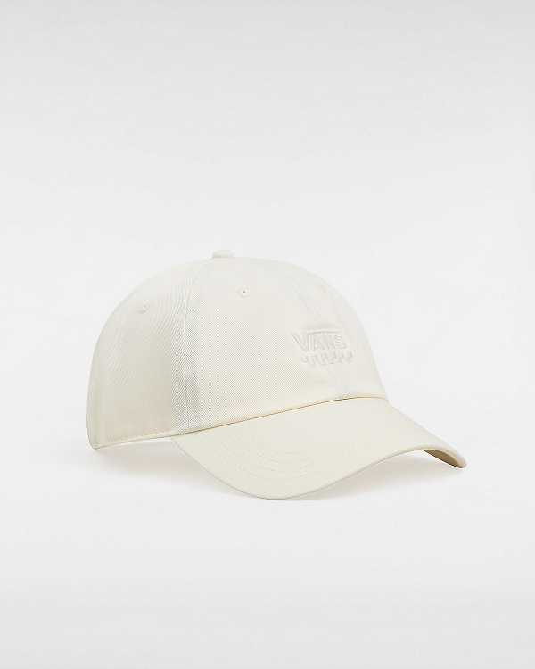 White Unisex Vans Court Side Curved Bill Jockey Hats NZ | VN8361925