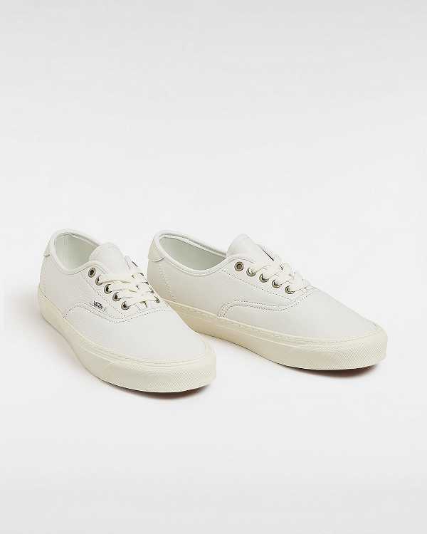 White Women Vans Authentic Lux Leather Shoes NZ | VN6472381