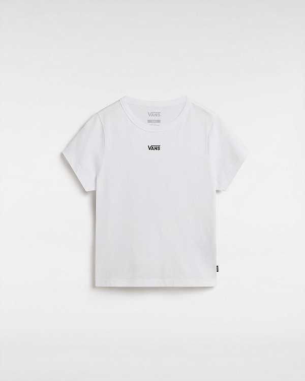 White Women Vans Basic mini T Shirts NZ | VN4839026