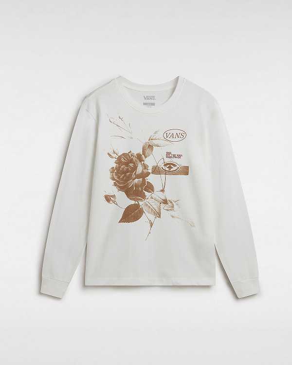 White Women Vans Damask Long Sleeve T Shirts NZ | VN7524168