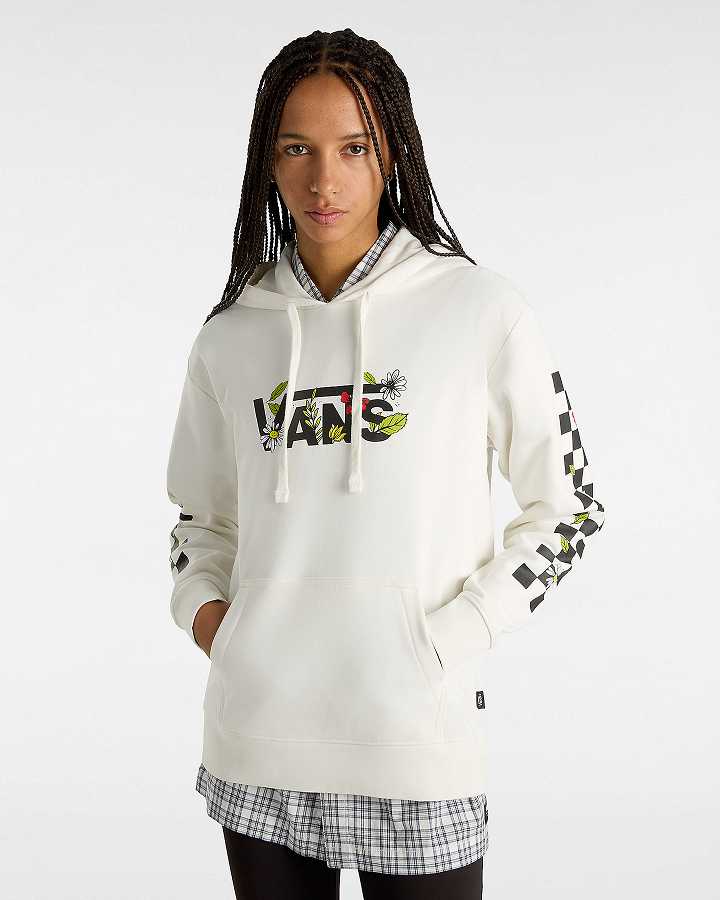 White Women Vans Foliage Boyfriend Fit Hoodie NZ | VN6195837