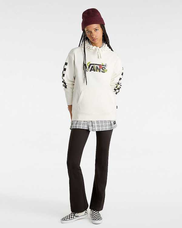 White Women Vans Foliage Boyfriend Fit Hoodie NZ | VN6195837