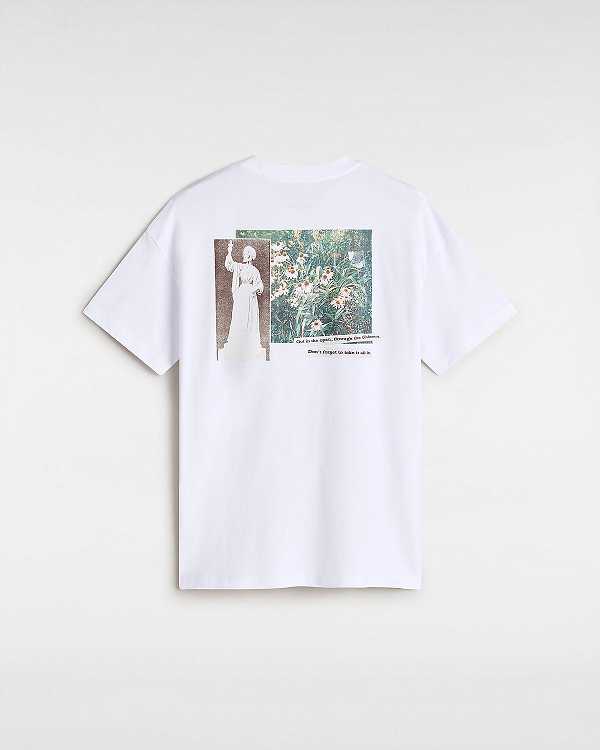 White Women Vans Garden T Shirts NZ | VN6289015