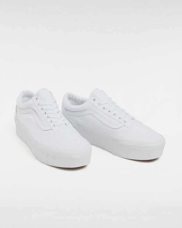 White Women Vans Old Skool Platform Shoes NZ | VN8195237