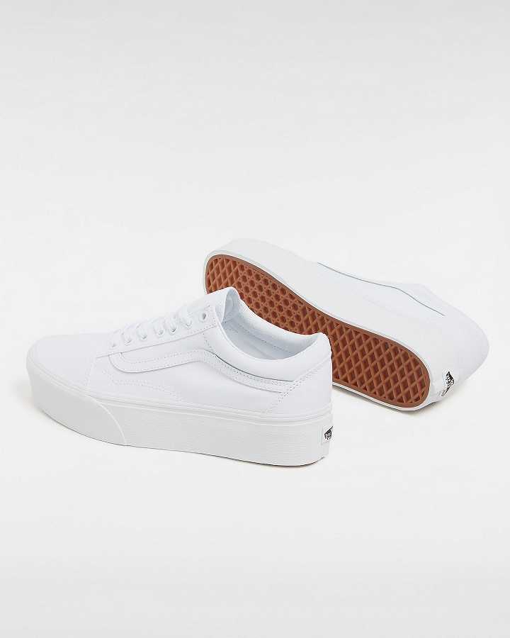 White Women Vans Old Skool Platform Shoes NZ | VN8195237