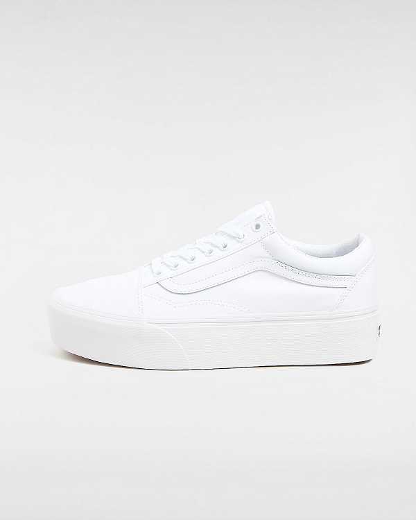 White Women Vans Old Skool Platform Shoes NZ | VN8195237