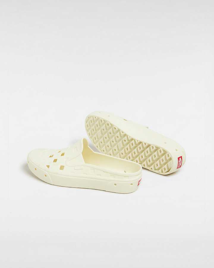 White Women Vans Slip-On TRK Mules NZ | VN5043296