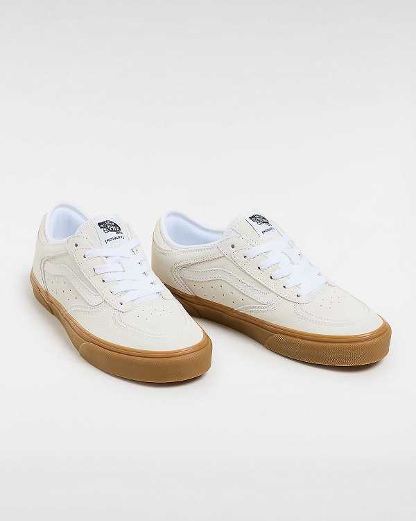 White / Beige Men Vans Rowley Classic Sneakers NZ | VN4716092