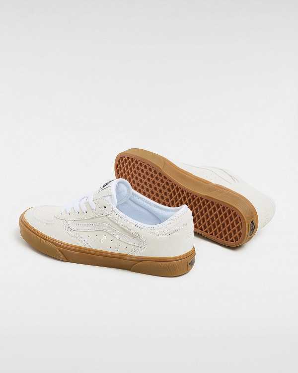 White / Beige Men Vans Rowley Classic Sneakers NZ | VN4716092