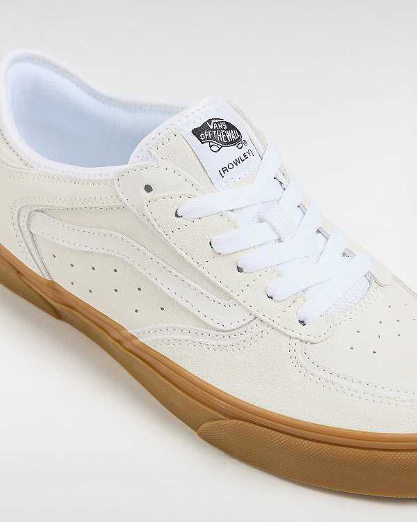 White / Beige Men Vans Rowley Classic Sneakers NZ | VN4716092