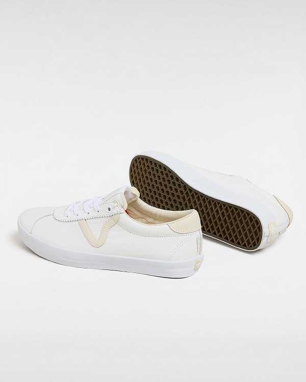 White / Beige Men Vans Skate Sport Sneakers NZ | VN2385914