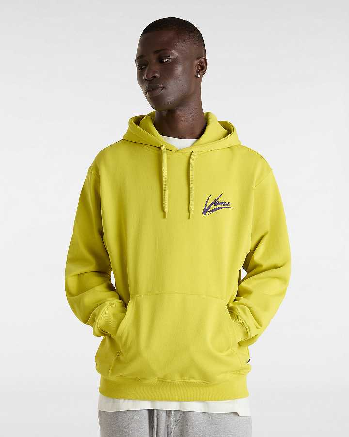 Yellow Men Vans Dettori Loose Hoodie NZ | VN2198670