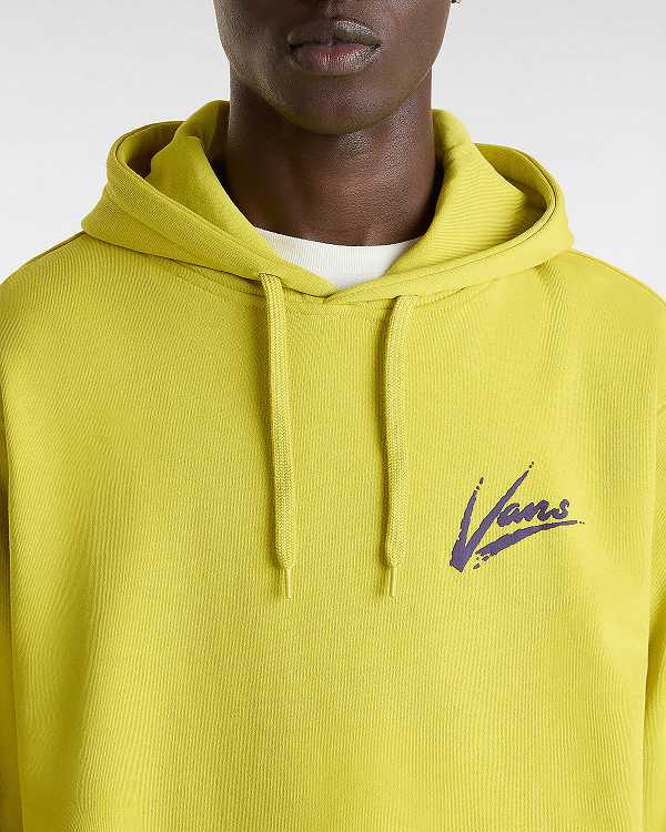 Yellow Men Vans Dettori Loose Hoodie NZ | VN2198670