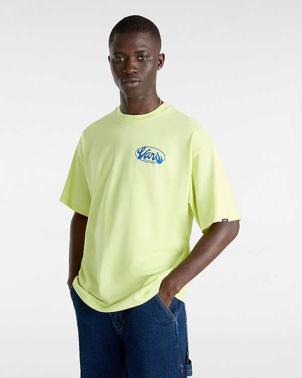 Yellow Men Vans Global Line T Shirts NZ | VN9436812