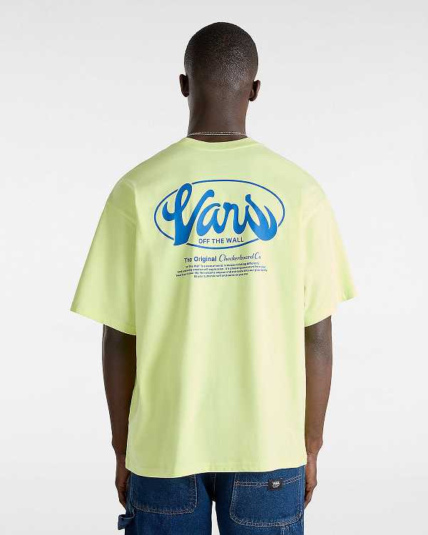 Yellow Men Vans Global Line T Shirts NZ | VN9436812