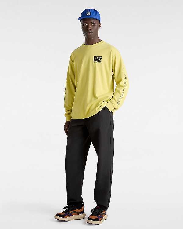 Yellow Men Vans MTE Warp Check Long Sleeve T Shirts NZ | VN0231846