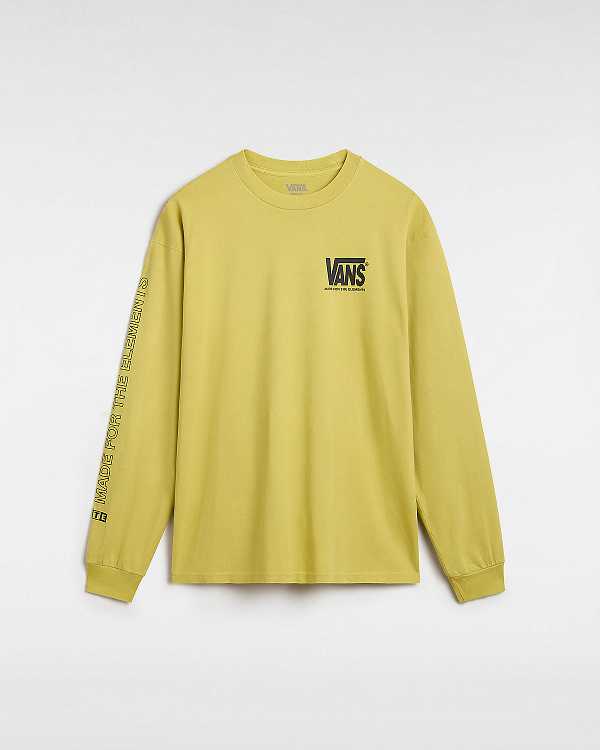 Yellow Men Vans MTE Warp Check Long Sleeve T Shirts NZ | VN0231846