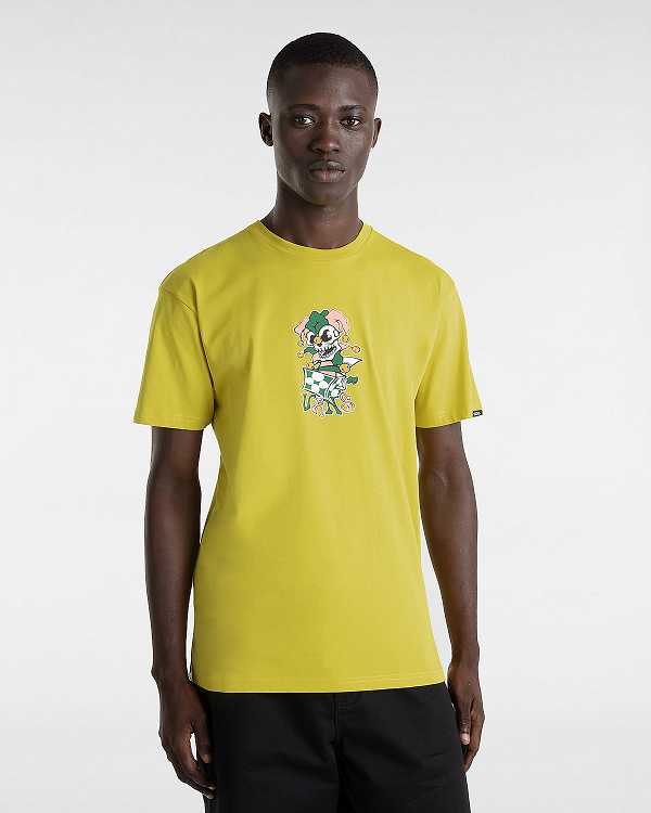 Yellow Men Vans Prankster T Shirts NZ | VN6890412