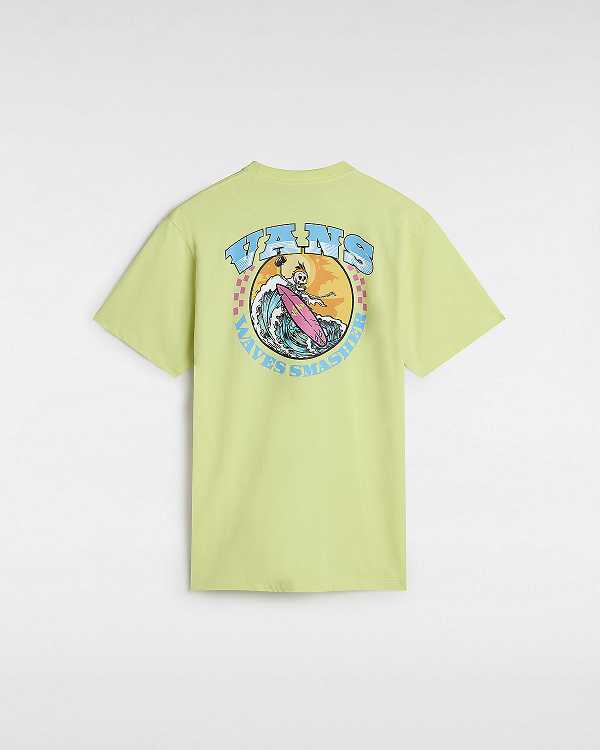 Yellow Men Vans True Waves T Shirts NZ | VN5496087