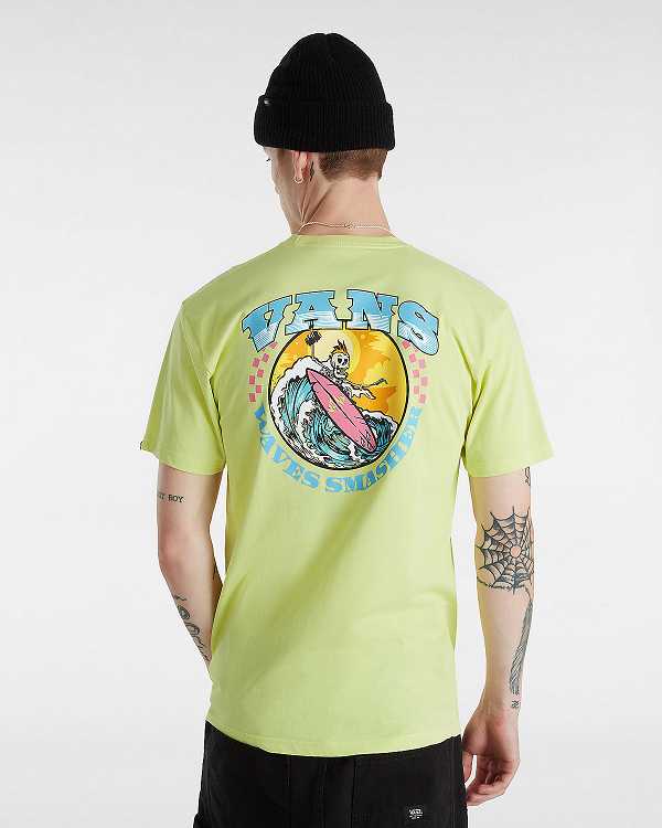 Yellow Men Vans True Waves T Shirts NZ | VN5496087